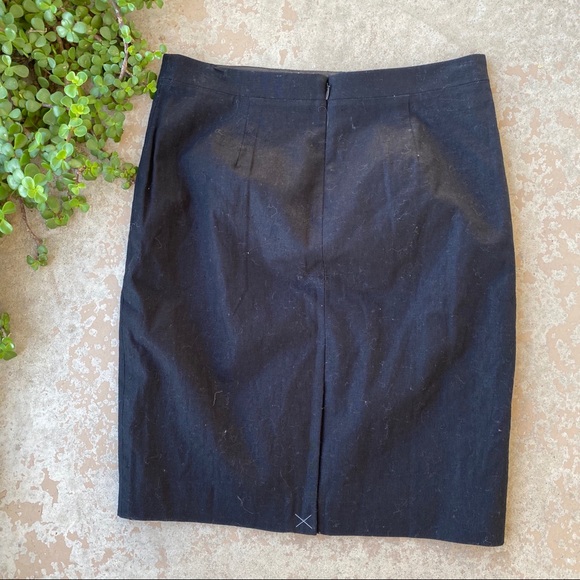 J Crew Black Linen Cotton Blend Pencil Skirt - Picture 2 of 3